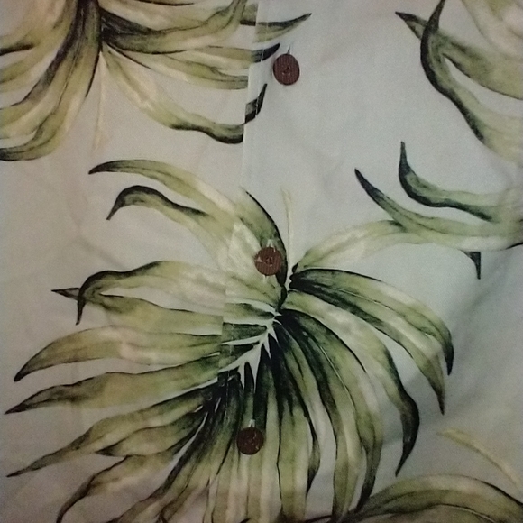 Caribbean Palm Leaves Print Hawaiian Shirt Men's sz Medium. - Picture 7 of 7